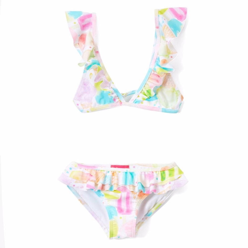 🆕 Kate Mack Ice Cream Flutter Bikini 2T